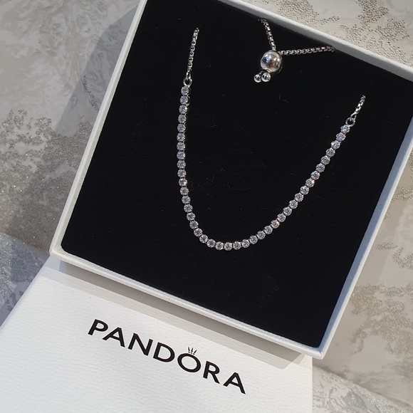 NEW Pandora sterling silver tennis bracelet - Picture 2 of 2